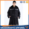 Winter warm long coat of traffic army uniform with epaulettes